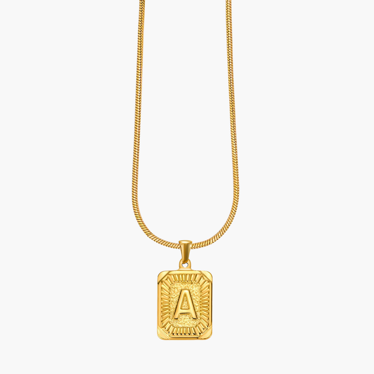 Golden Glow Initial Charm Necklace